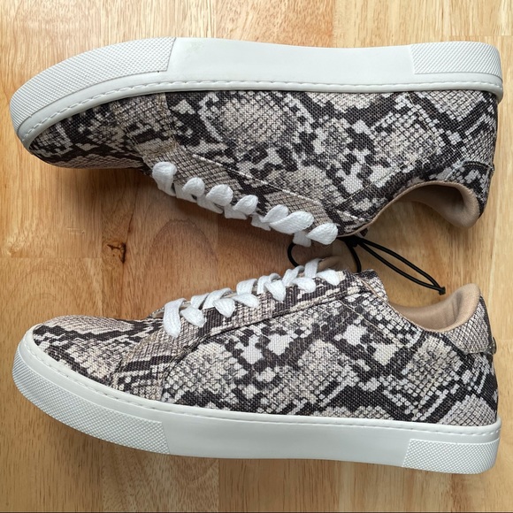 Steve Madden Snake Canvas Sneakers - Picture 2 of 4